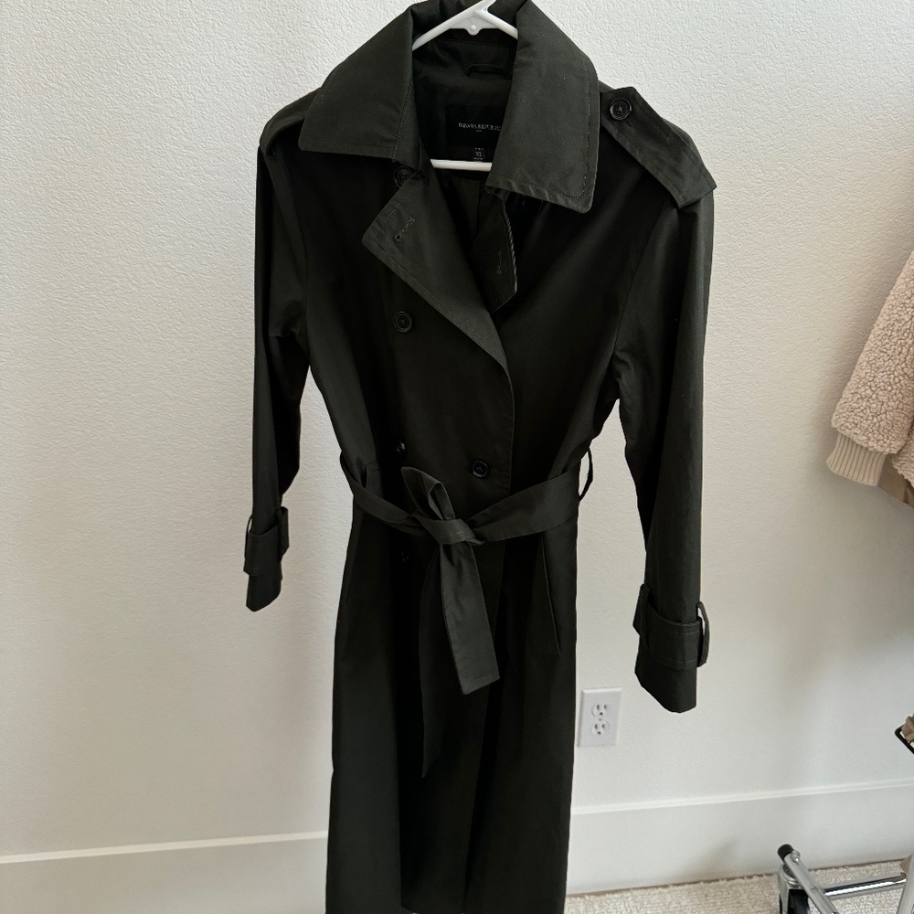 Banana Republic Factory Women's Dark Green Trench Coat